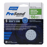 Norton 07660703229 Sanding Disc, 5 in Dia, 11/16 in Arbor, P150 Grit, Fine, Alumina Ceramic Abrasive, Paper Backing