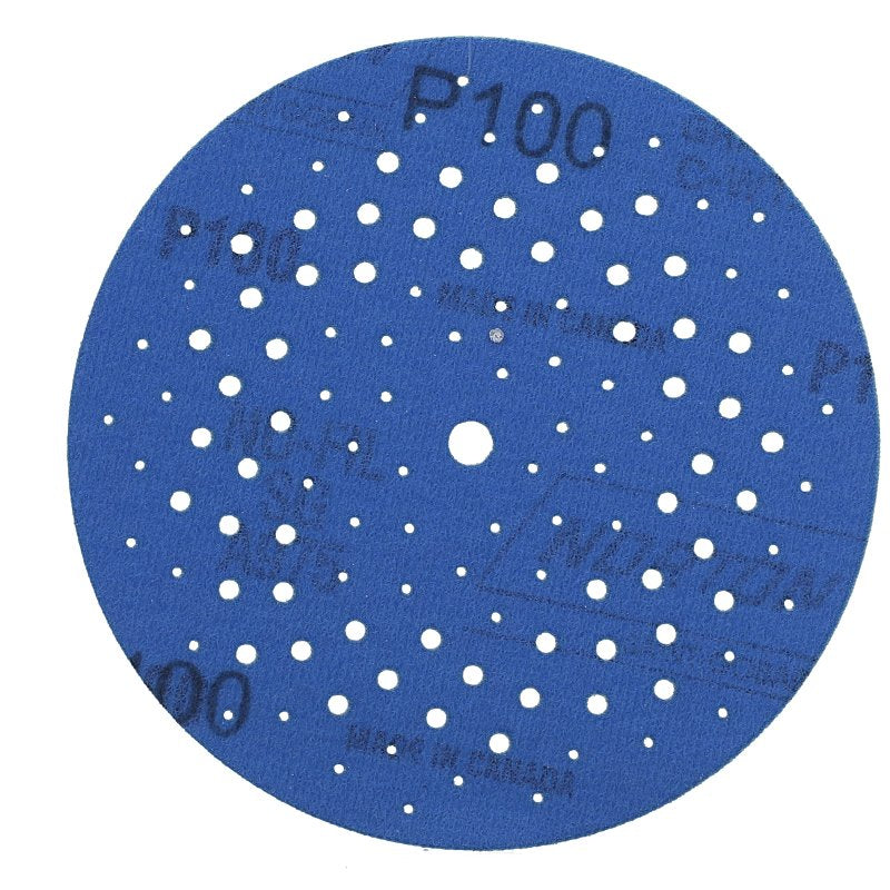 Norton 07660703231 Sanding Disc, 5 in Dia, 11/16 in Arbor, P100 Grit, Medium, Alumina Ceramic Abrasive, Paper Backing