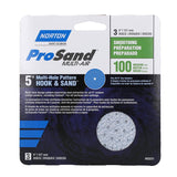 Norton 07660703231 Sanding Disc, 5 in Dia, 11/16 in Arbor, P100 Grit, Medium, Alumina Ceramic Abrasive, Paper Backing