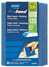Norton ProSand 82069 Sanding Sponge, 4-1/2 in L, 3-11/16 in W, 120 Grit, Medium, Aluminum Oxide Abrasive