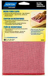 Norton 07660706038 Cleaning Cloth, 16 in L, 16 in W, Microfiber, Red