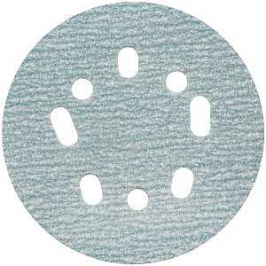 Norton ProSand Series 07660768355 Vacuum Disc, 5 in Dia, Coated, Zirconia Alumina Abrasive, 60 Grit, Coarse, 8-Hole