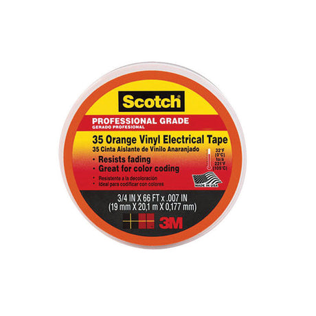 Scotch 3/4 in. W X 66 ft. L Orange Vinyl Electrical Tape, Pack of 5