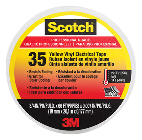 Scotch 3/4 in. W X 66 in. L Yellow Vinyl Electrical Tape, Pack of 5