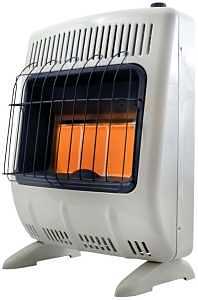Mr. Heater F299821 Vent-Free Radiant Gas Heater, 11-1/4 in W, 27 in H, 20,000 Btu Heating, Natural Gas