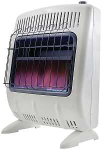 Mr. Heater F299721 Vent-Free Blue Flame Gas Heater, Natural Gas, 20000 Btu, 500 sq-ft Heating Area