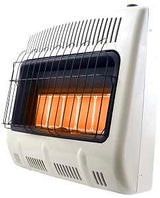 Mr. Heater MHVFDF30RTT Vent-Free Radiant Dual Fuel Heater, 31 in W, 28.37 in H, 30,000 Btu/hr Heating, White