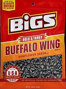 Bigs 55004 Sunflower Seed, Buffalo Wing, 5.35 oz, Pack of 12