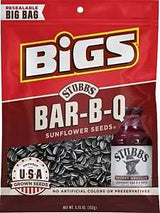 Bigs 607455 Sunflower Seeds, Tangy BBQ, 5.35 oz, Bag, Pack of 12