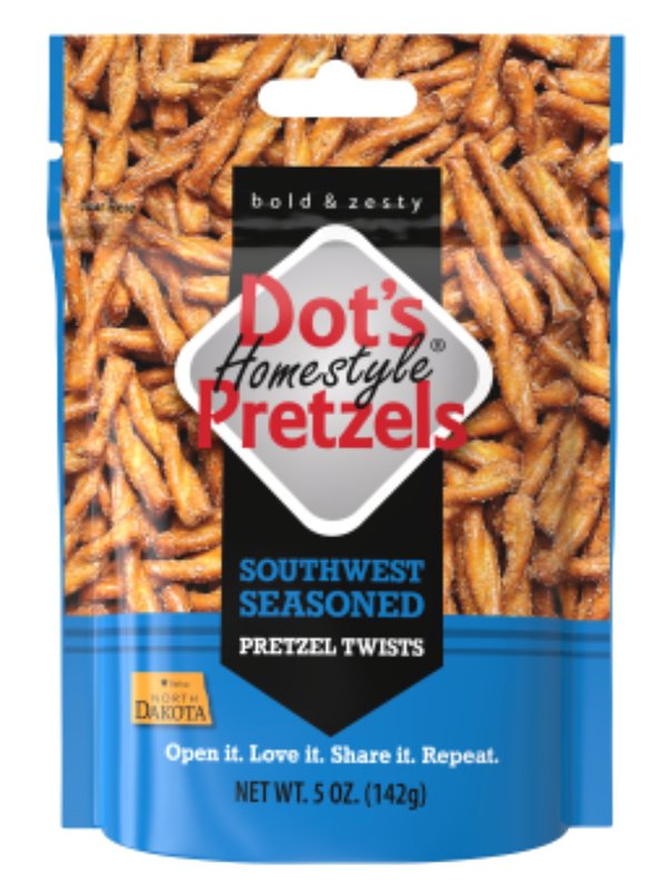 Dot's Homestyle Pretzels 99080 Pretzel Twist, Southwest Flavor, 5 oz Bag, Pack of 10