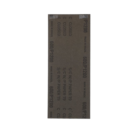 Norton SandWet T401 Series 68531 Sandpaper, 3-2/3 in W, 9 in L, 600 Grit, Fine, Silicon Carbide Abrasive, Paper Backing