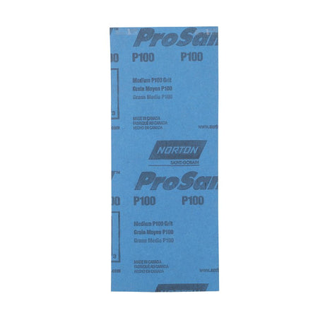 Norton ProSand A259PS Series 68536 Sandpaper, 3-2/3 in W, 9 in L, 100 Grit, Medium, Aluminum Oxide Abrasive