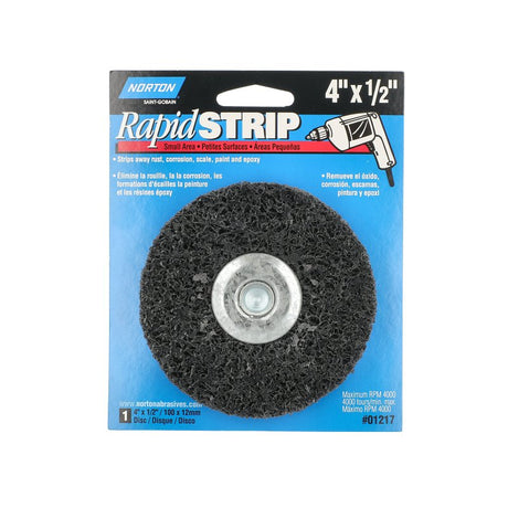 Norton Rapid Strip Series 07660701217 Abrasive Disc, 4 in Dia, Non-Woven, Extra Coarse, Silicon Carbide Abrasive