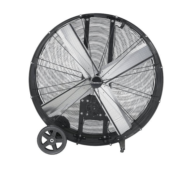 VisionAir 2VAFDRUMB42 Heavy-Duty High-Velocity Drum Fan, 120 V, 42 in Dia Blade, 2-Speed, 15,439 cfm Air