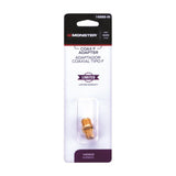 Monster Just Hook It Up Coax F Adapter 900 MHz 1 pk, Pack of 6