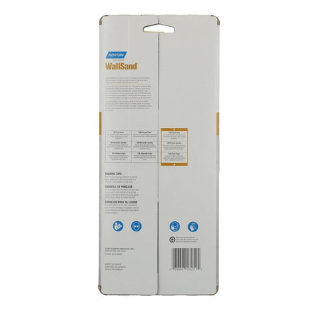 Norton 02299 Drywall Sand Paper, 11-1/4 in L, 4-3/16 in W, P120D Grit, Medium, Aluminum Oxide Abrasive