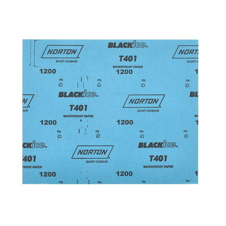 Norton Black Ice 07660748054 Sandpaper, 9 in W, 11 in L, 1200 Grit, Ultra Fine, Silicon Carbide Abrasive, Paper Backing