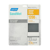 Norton Black Ice 07660748054 Sandpaper, 9 in W, 11 in L, 1200 Grit, Ultra Fine, Silicon Carbide Abrasive, Paper Backing
