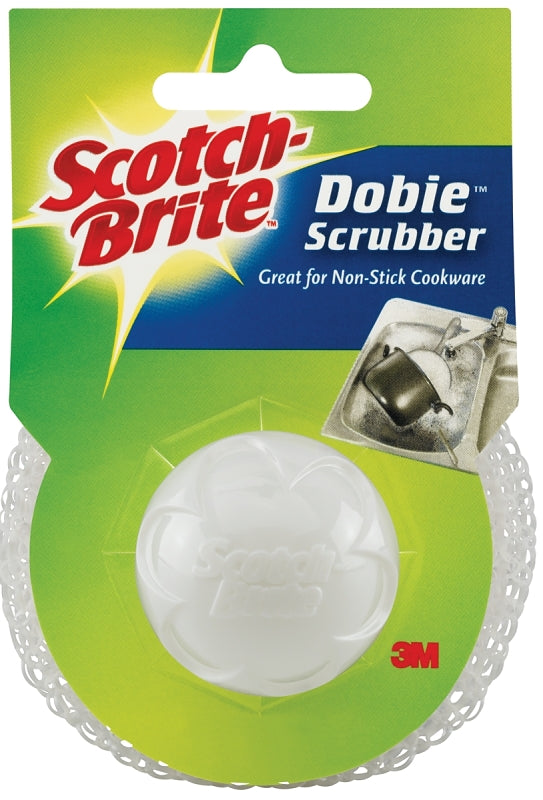 Scotch-Brite 498 Scrubber, Plastic, White