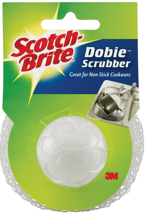 Scotch-Brite 498 Scrubber, Plastic, White