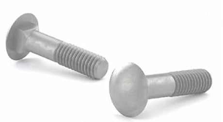 Reliable CBHDG128CT Carriage Bolt, 1/2-13 Thread, Coarse Thread, 6 in L Thread, 8 in OAL, Galvanized Steel, 10/BX