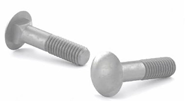 Reliable CBHDG128CT Carriage Bolt, 1/2-13 Thread, Coarse Thread, 6 in L Thread, 8 in OAL, Galvanized Steel, 10/BX