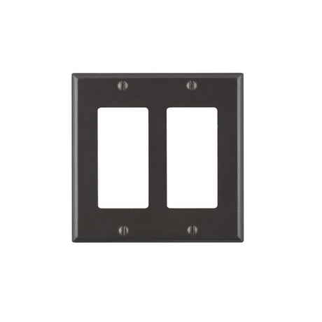 Leviton Brown 2 gang Thermoset Plastic Decorator Wall Plate 1 pk, Pack of 5
