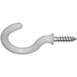 Reliable CHW1MR Cup Hook, 1 in L, Metal, White, Pack of 5