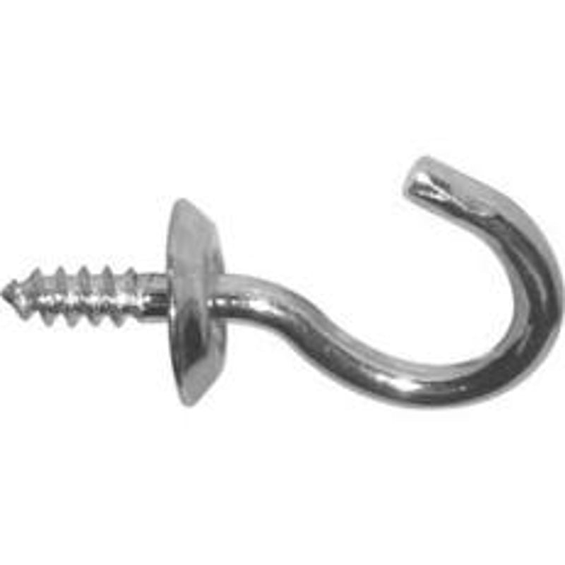 Reliable CHZ34MR Cup Hook, 3/4 in L, Metal, Zinc, Pack of 5