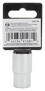 Vulcan MT6515506 Drive Socket, 1/2 in Socket, 1/2 in Drive, 12-Point, Chrome Vanadium Steel, Chrome