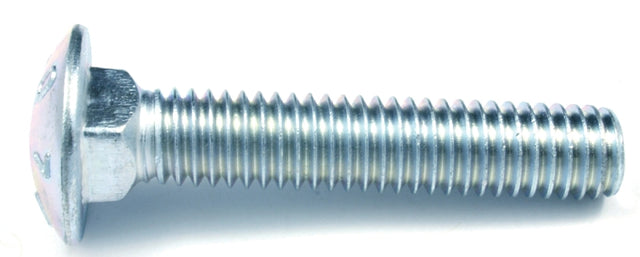 Reliable CBZ5162L Carriage Bolt, 5/16-18 Thread, Coarse Thread, 2 in L Thread, 2 in OAL, Steel, Zinc, A Grade, 50/BX