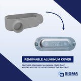 Sigma Engineered Solutions ProConnex 3/4 in. D Die-Cast Aluminum Conduit Body For Rigid/IMC 1 pk