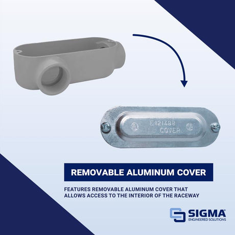 Sigma Engineered Solutions ProConnex 3/4 in. D Die-Cast Aluminum Conduit Body For Rigid/IMC 1 pk