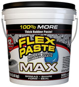 Flex Paste PFSMAXBLK01 Rubberized Paste, All-Purpose, Black, 12 lb, Tub