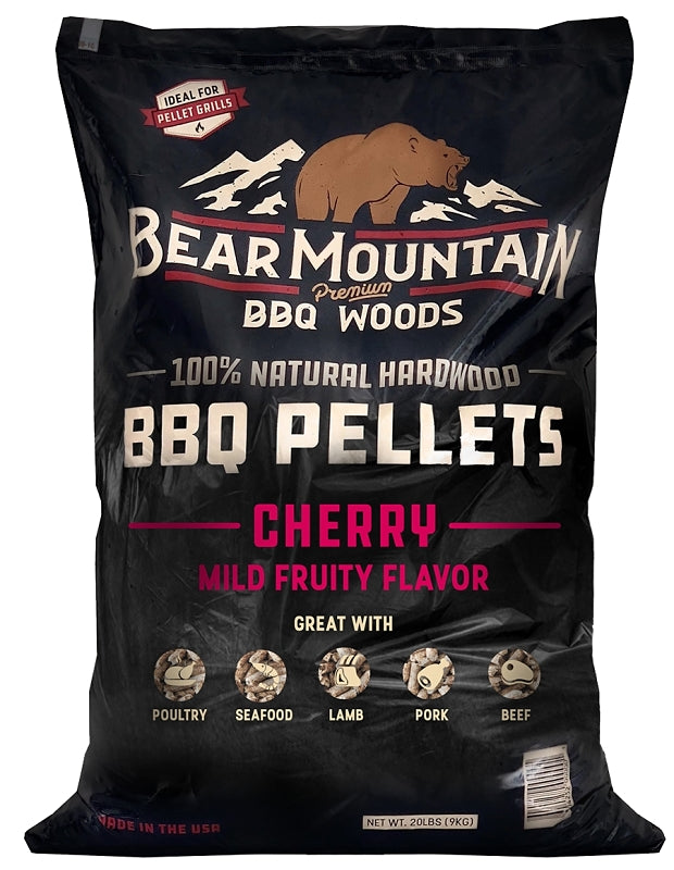 Bear Mountain FK13 BBQ Pellet, Cherry, 20 in L, Hardwood, 20 lb Bag