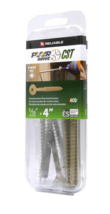 PWR DRIVE FTC17GO5164MR General Construction Structural Screw, 5/16 in Thread, 4 in L, Coarse Thread, Star Drive, Steel
