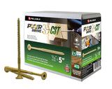 PWR DRIVE FTC17GO5165L General Construction Structural Screw, 5/16 in Thread, 5 in L, Coarse Thread, Flat with Nibs Head