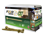 PWR DRIVE FTC17GO5166L General Construction Structural Screw, 5/16 in Thread, 6 in L, Coarse Thread, Flat with Nibs Head