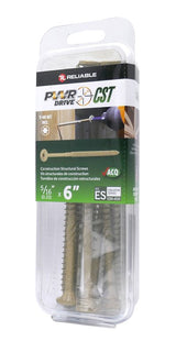 PWR DRIVE FTC17GO5166MR General Construction Structural Screw, 5/16 in Thread, 6 in L, Coarse Thread, Star Drive, Steel