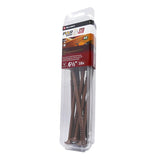 PWR DRIVE FTC17BR38612MR Deck Screw, 3/8 in Thread, 6-1/2 in L, Coarse Thread, Flat with Nibs Head, Star Drive, Steel