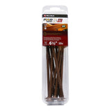 PWR DRIVE FTC17BR38612MR Deck Screw, 3/8 in Thread, 6-1/2 in L, Coarse Thread, Flat with Nibs Head, Star Drive, Steel