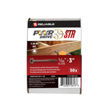 PWR DRIVE FTC17BR5163L Deck Screw, 5/16 in Thread, 3 in L, Coarse Thread, Flat with Nibs Head, Star Drive, Type 17 Point