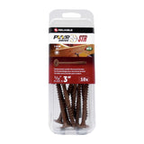 PWR DRIVE FTC17BR5163MR Deck Screw, 5/16 in Thread, 3 in L, Coarse Thread, Flat with Nibs Head, Star Drive, Steel, 10 PK