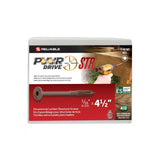 PWR DRIVE FTC17BR516412L Deck Screw, 5/16 in Thread, 4-1/2 in L, Coarse Thread, Flat with Nibs Head, Star Drive, Steel