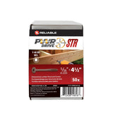 PWR DRIVE FTC17BR516412L Deck Screw, 5/16 in Thread, 4-1/2 in L, Coarse Thread, Flat with Nibs Head, Star Drive, Steel