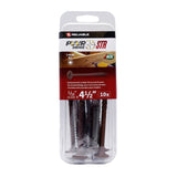 PWR DRIVE FTC17BR516412MR Deck Screw, 5/16 in Thread, 4-1/2 in L, Coarse Thread, Flat with Nibs Head, Star Drive, Steel