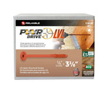 PWR DRIVE FTC17O38338L Structural Assembly Screw, 3/8 in Thread, 3-3/8 in L, Coarse Thread, Flat with Nibs Head, Steel