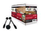 PWR DRIVE FTC17BK38812L Deck Screw, 3/8 in Thread, 8-1/2 in L, Coarse Thread, Flat with Nibs Head, Star Drive, Steel