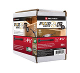 PWR DRIVE FTC17BK516412L Deck Screw, 5/16 in Thread, 4-1/2 in L, Coarse Thread, Flat with Nibs Head, Star Drive, Steel