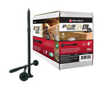 PWR DRIVE FTC17BK5166L Deck Screw, 5/16 in Thread, 6 in L, Coarse Thread, Flat with Nibs Head, Star Drive, Type 17 Point